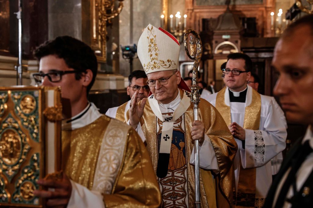 Ünnepi szentmise a Szent István Bazilikában Fotó: Kurucz Árpád
