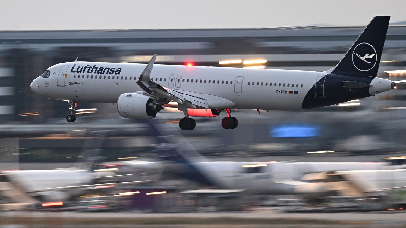 Landing at Frankfurt airport