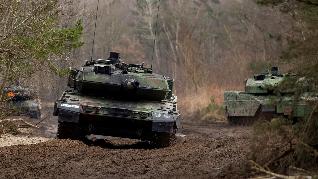 Soldiers of the German Armed Forces practice combat reconnaissance