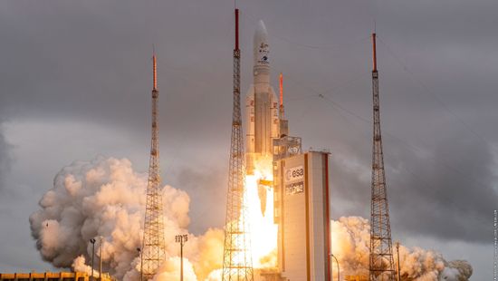 Uniós műholdat vitt az űrbe az egyik utolsó Ariane–5 hordozórakéta