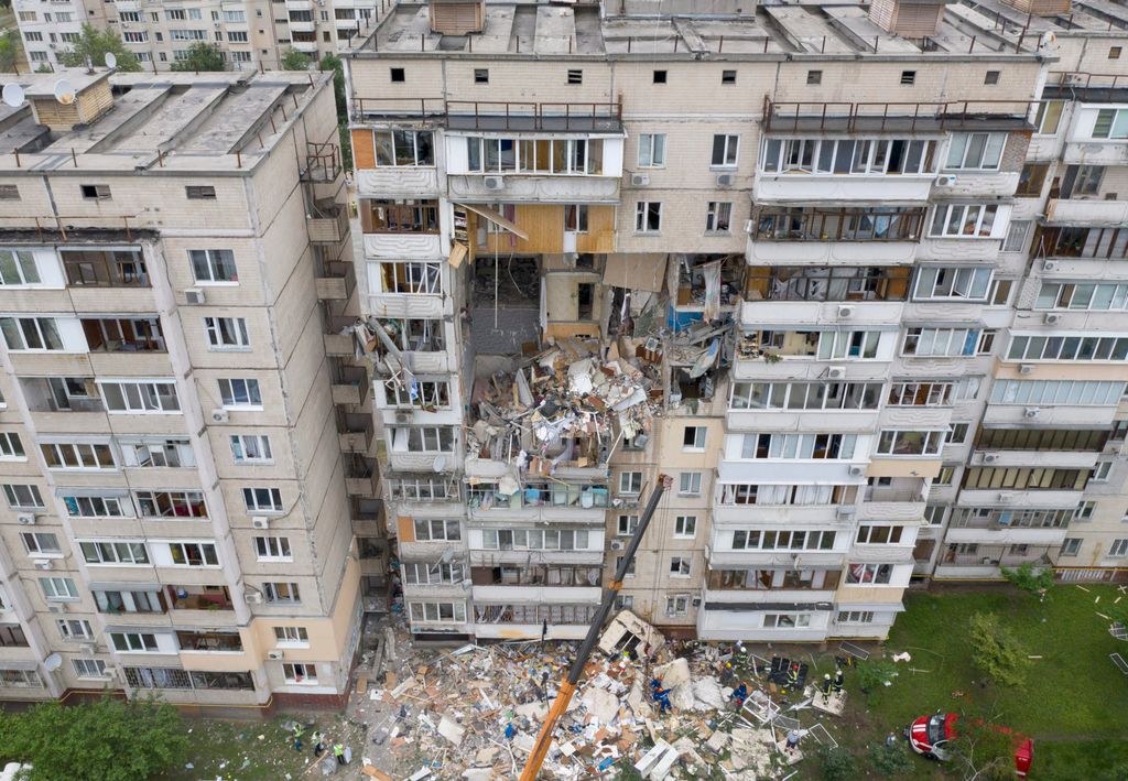 Házrobbanás Ukrajnában