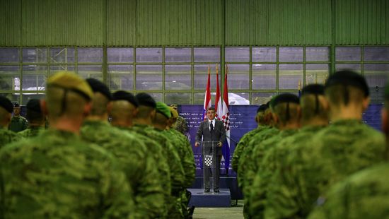 A horvát elnök nem fogja jóváhagyni ukrán katonák kiképzését