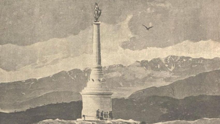 Árpád-szobor a hegyen
