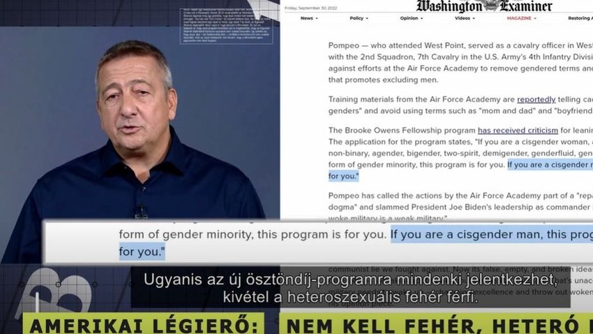 Bayer Zsolt: Az USA légiereje nem tart igényt a heteroszexuális fehér férfiakra + videó