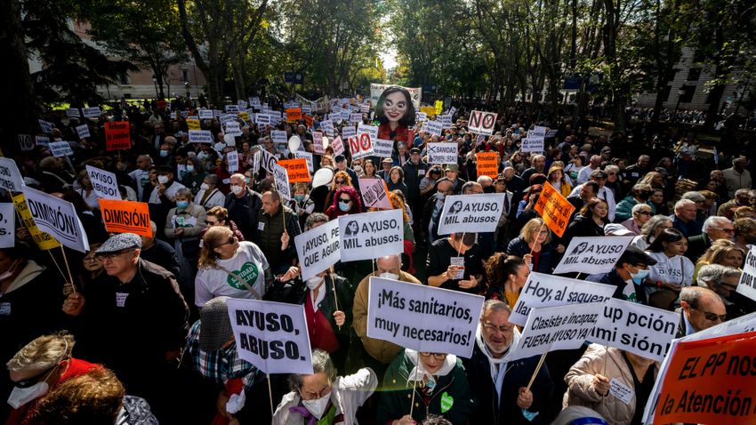 Lapozó: Százezrek tüntettek Madridban