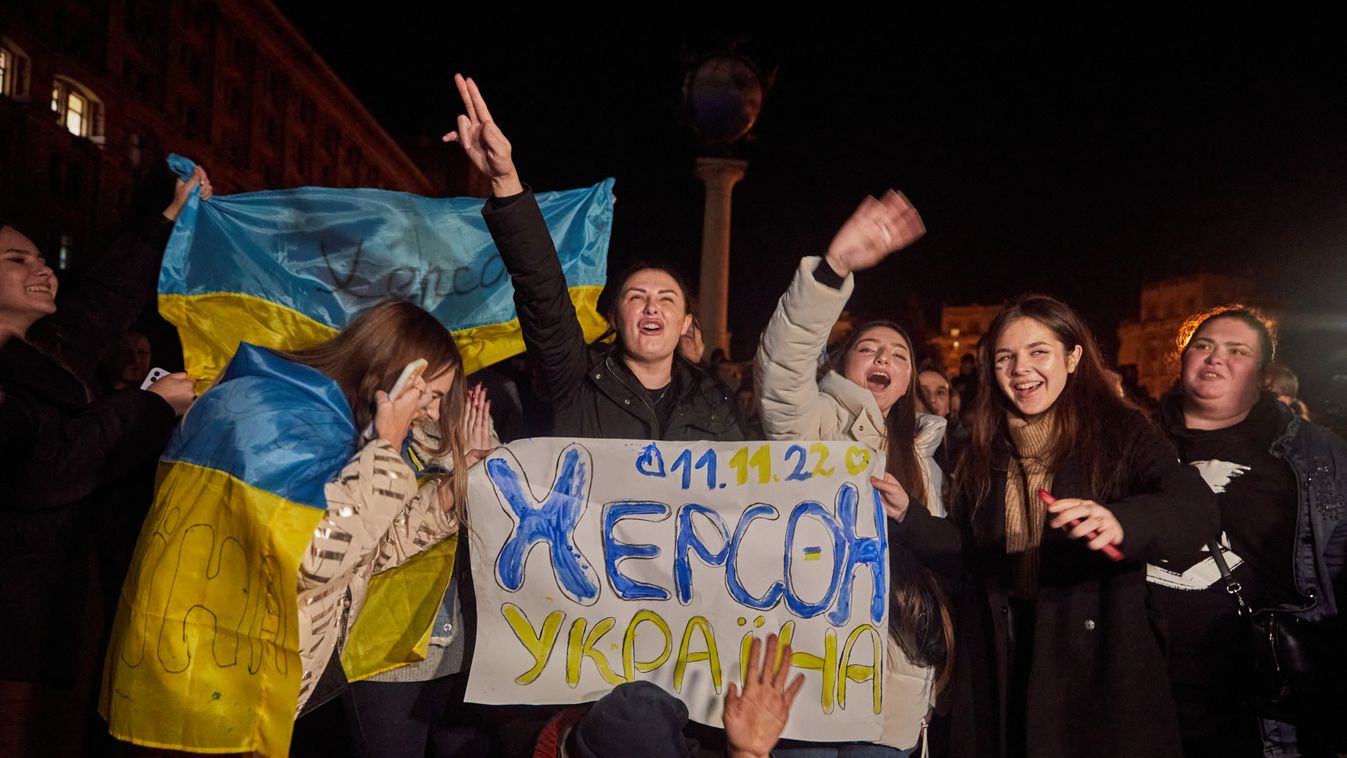 Ukrainians In Kyiv Celebrate The Liberation Of Kherson