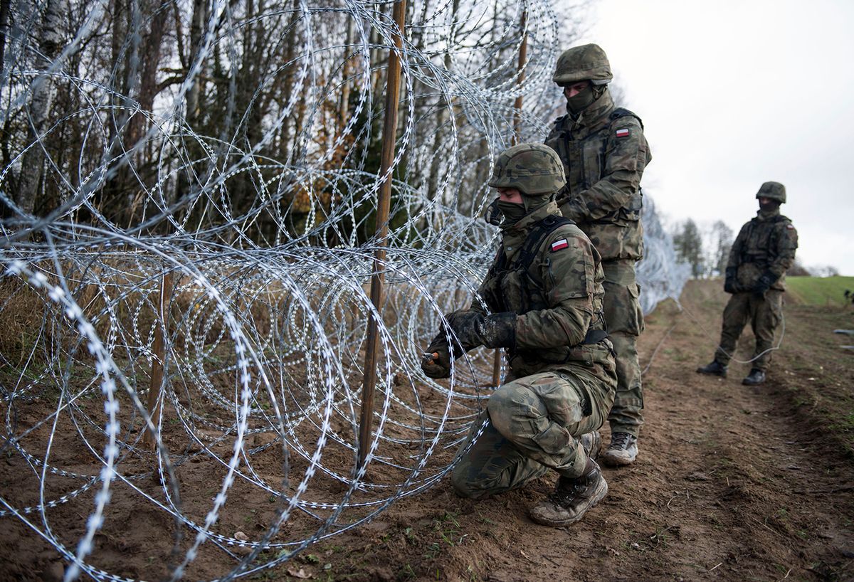 Border fence with Russia's Kaliningrad in Wisztyniec, Poland - 03 Nov 2022