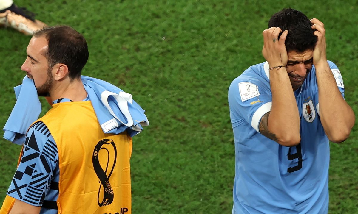 Luis Suárez Diego Godín Uruguay könnyek