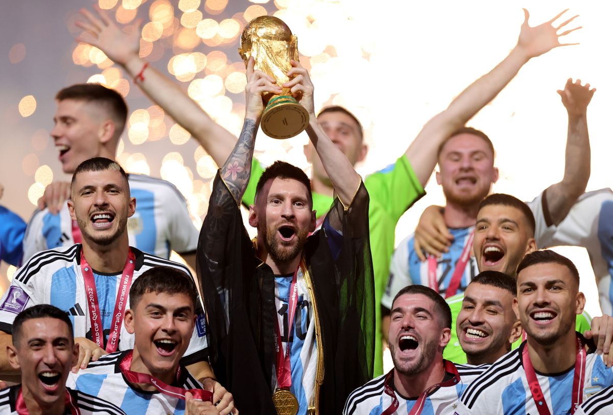 Lionel Messi Argentína vb-trófea