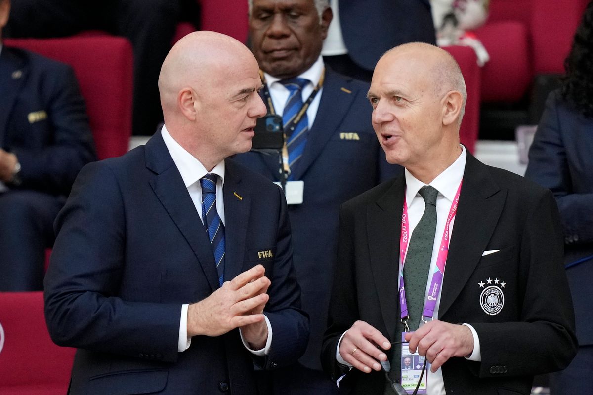 Gianni Infantino FIFA elnök, Bernd Neuendorf DFB elnök