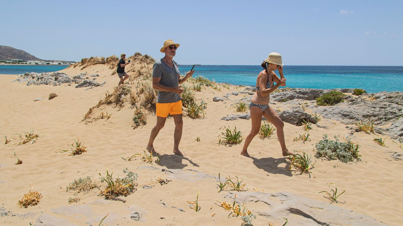 Tourism In Greece - Falassarna Beach In Crete Island