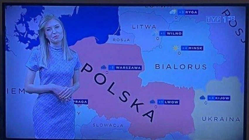 Botrányt okozott a lengyel időjárás-jelentésben megjelent ukrán térkép