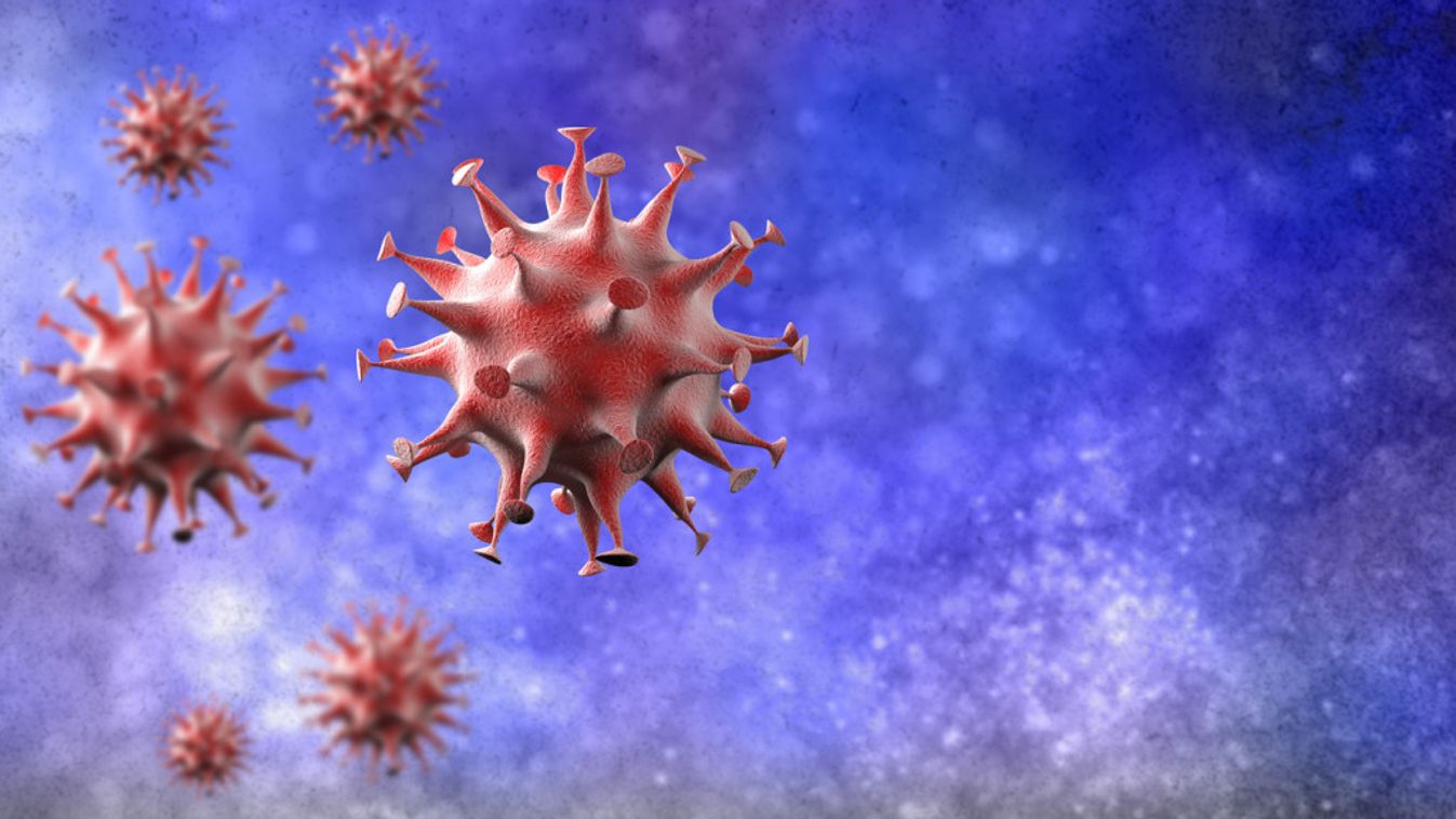 close up coronavirus cells epidemic in 3d render.