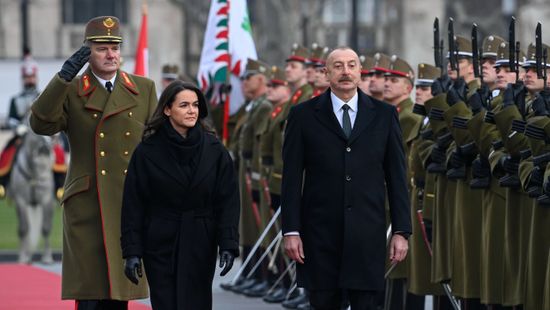Novák Katalin a Sándor-palotában fogadta az azeri elnököt + galéria