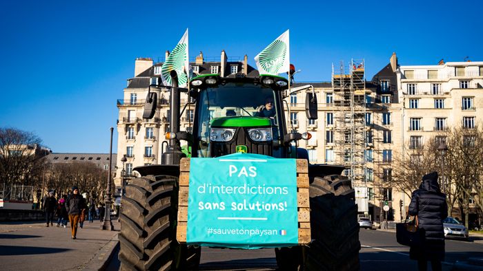 FRANCE - SOCIETY - DEMONSTRATION OF FARMERS AGAINST THE BAN OF PESTICIDES - PARIS - FEBRUARY 08 2023