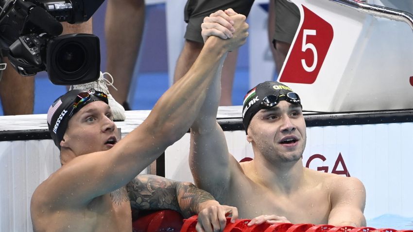 Caeleb Dressel és Milák Kristóf a tokiói olimpián