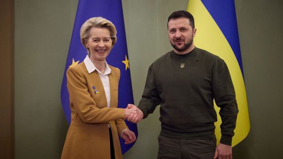 Ursula von der Leyen nagyra értékelte Ukrajna előrehaladását az uniós tagság felé