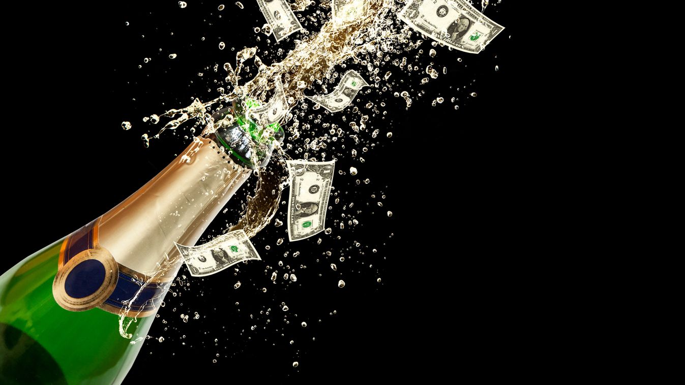 Celebration,Event,With,Concept,Of,Dollar,Bank-notes,Splashing,Out,Of