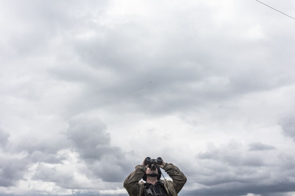 Ukrainian soldiers on the frontline in Donetsk Oblast