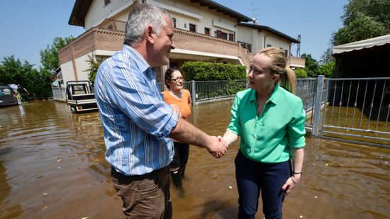 Katasztrófasújtott területeken járt az olasz miniszterelnök