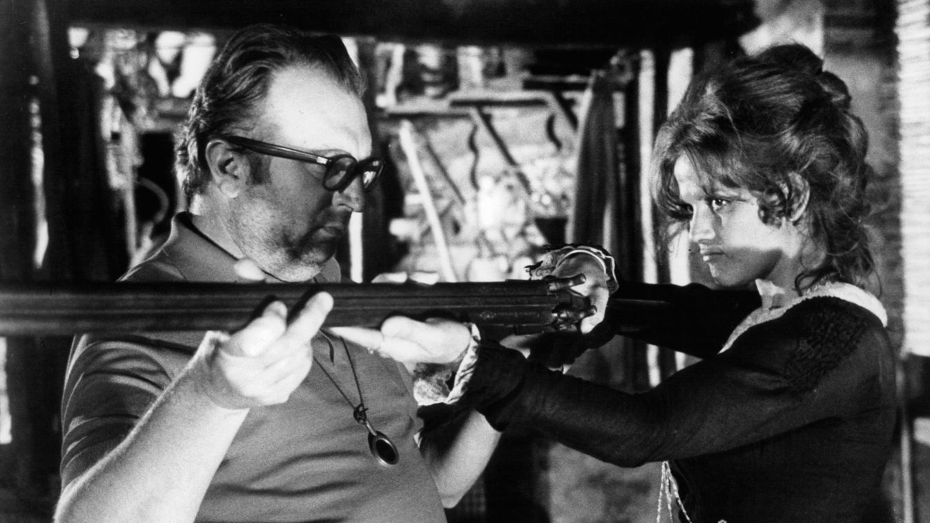 Sergio Leone And Claudia Cardinale In 'Once Upon A Time In The West'