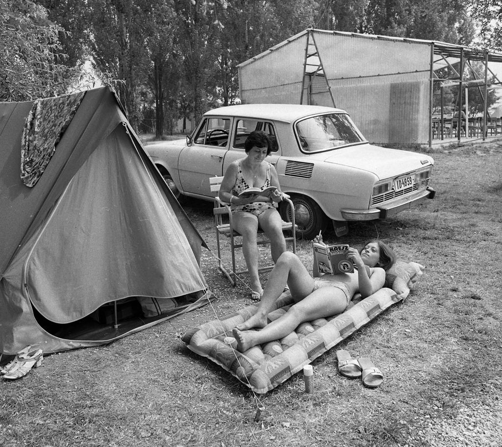 1976. Siófok, kemping Fortepan / Magyar Rendőr