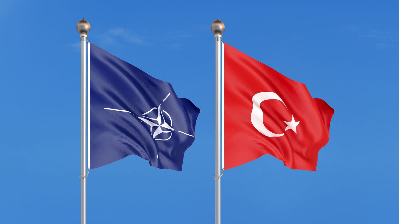 Flags,Of,Nato,-,North,Atlantic,Treaty,Organization,And,Turkey.