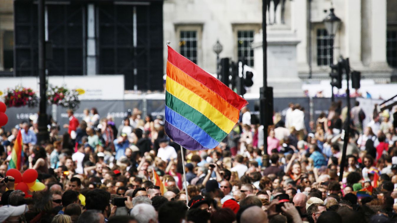 Rainbow,Flag,In,London's,Gay,Pride