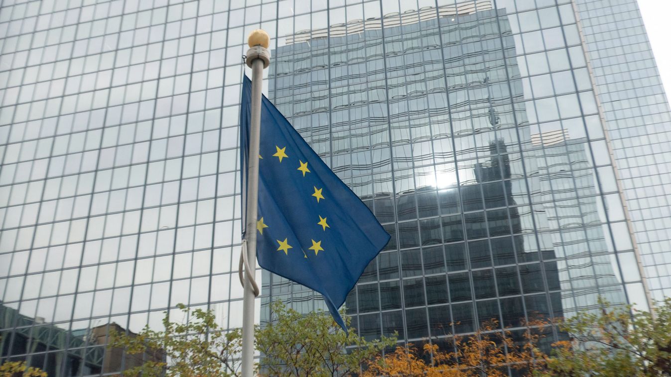 European Flag In Brussels