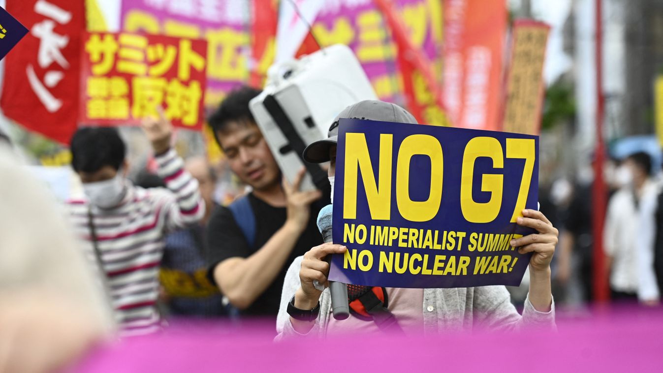 Protest anti G7 Summit in Hiroshima