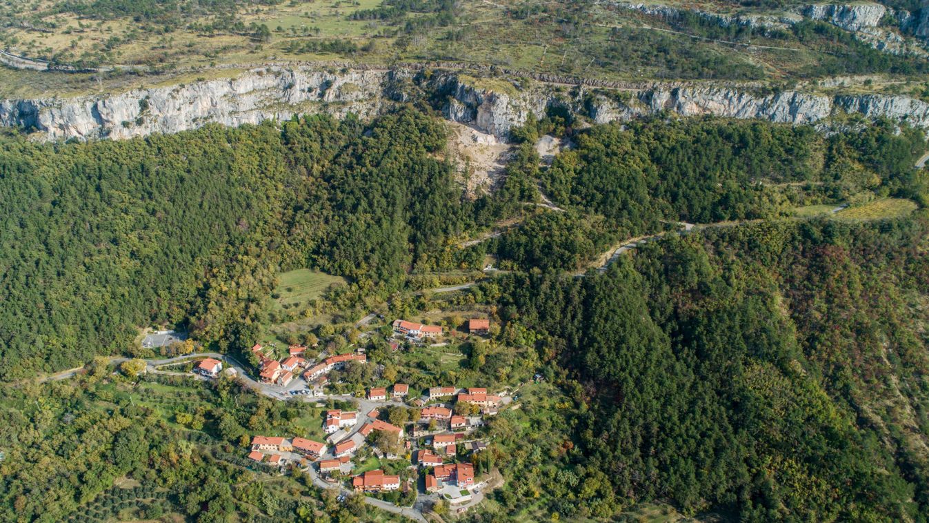 Rockfall,Above,Village,Of,Bezovica,,Western,Slovenia