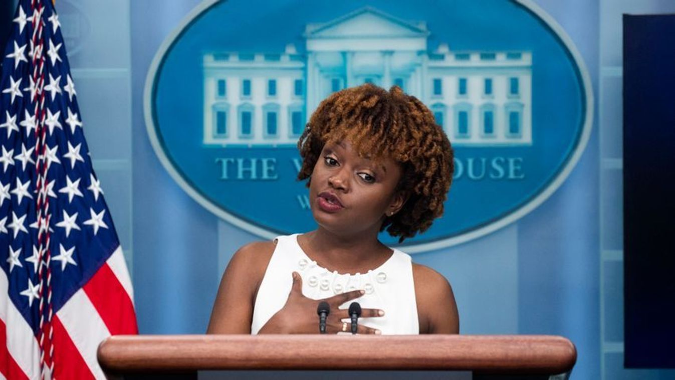 Karine Jean-Pierre, a Fehér Ház szóvivője (Fotó: EPA/Michael Reynolds)