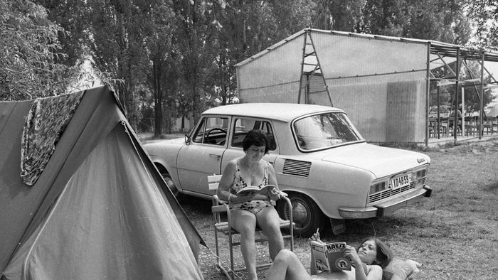 1976. Siófok, kemping Fortepan / Magyar Rendőr