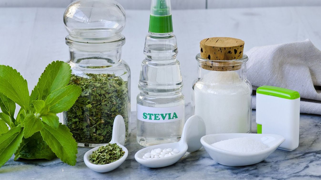 Variety,Of,Stevia,Products.,Natural,Sweetener.,Selective,Focus.,Taken,In
