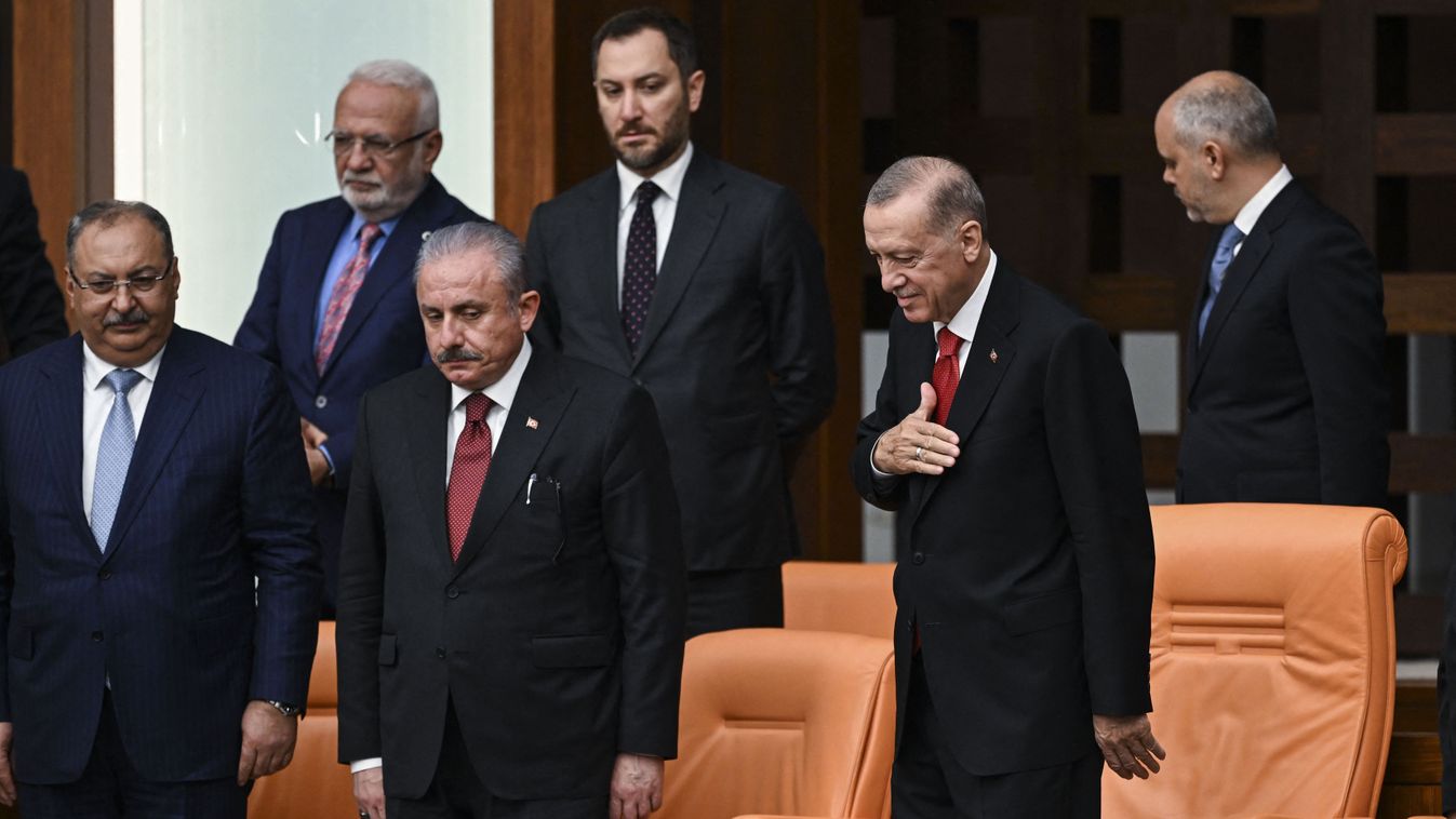 Turkish President Erdogan attends the 28th term deputies' oath-taking ceremony