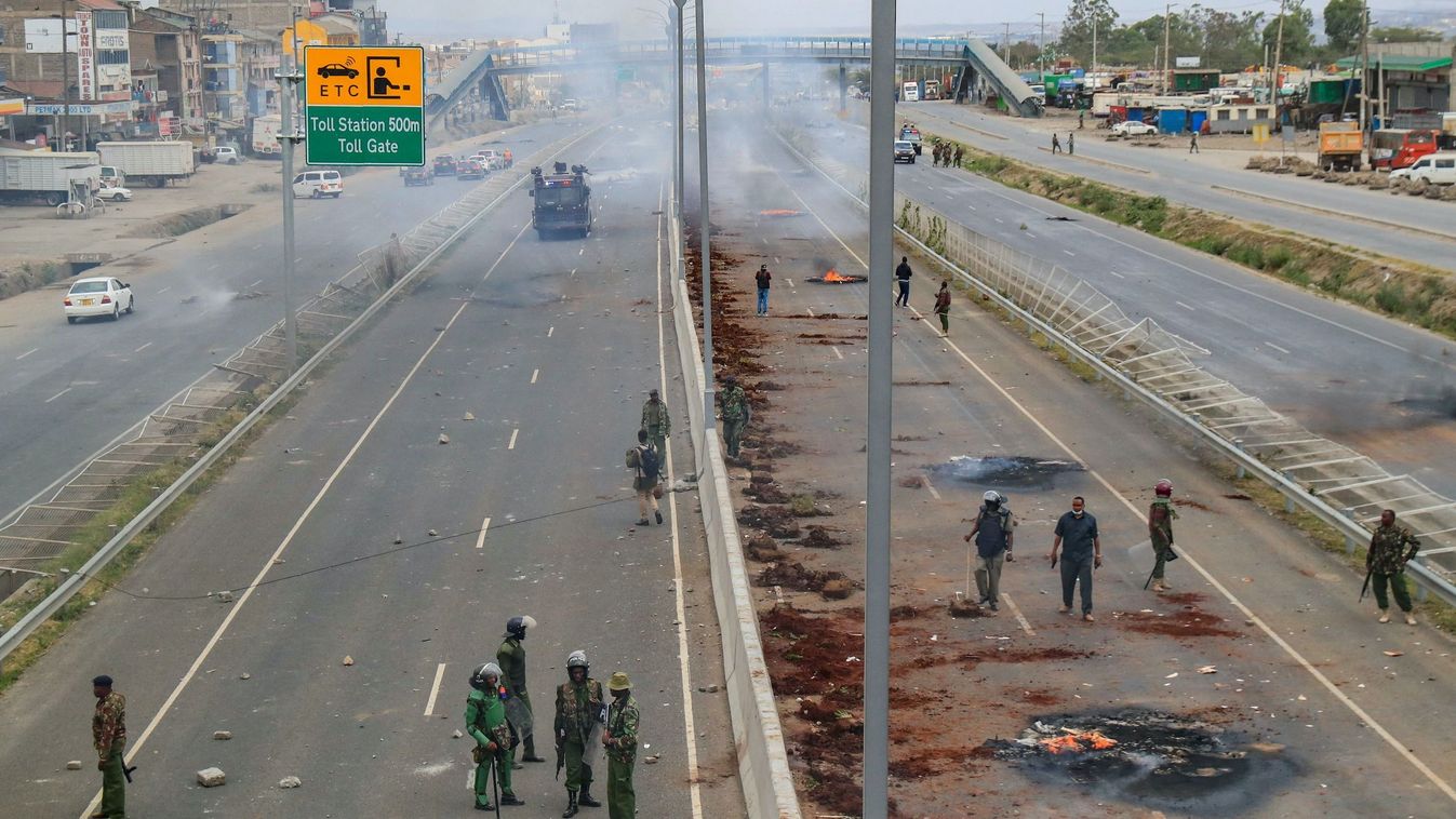 Az adóemelések és a rossz megélhetési körülmények miatt kirobbant tüntetésekben szerdán hat embert öltek meg Kenyában. (Fotó: TRT World Now / Twitter)