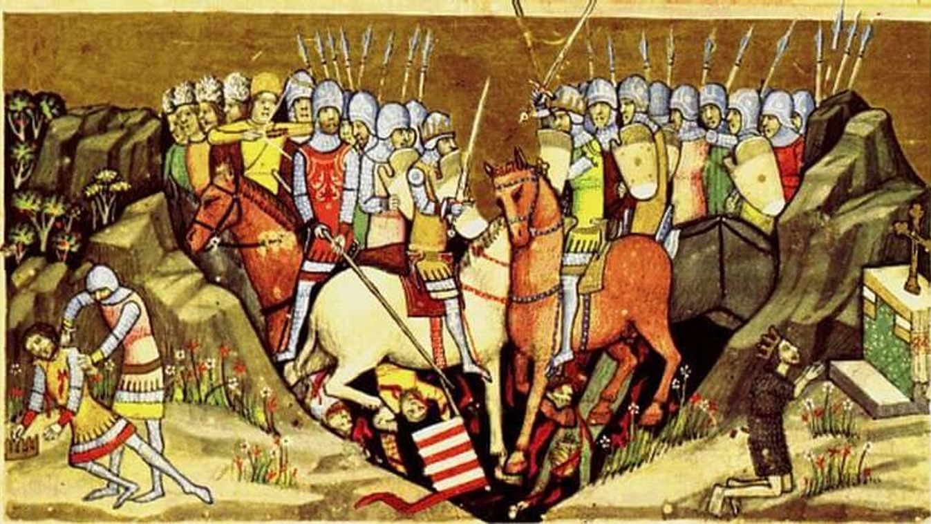 A ménfői csata ábrázolása a Képes Krónikában 