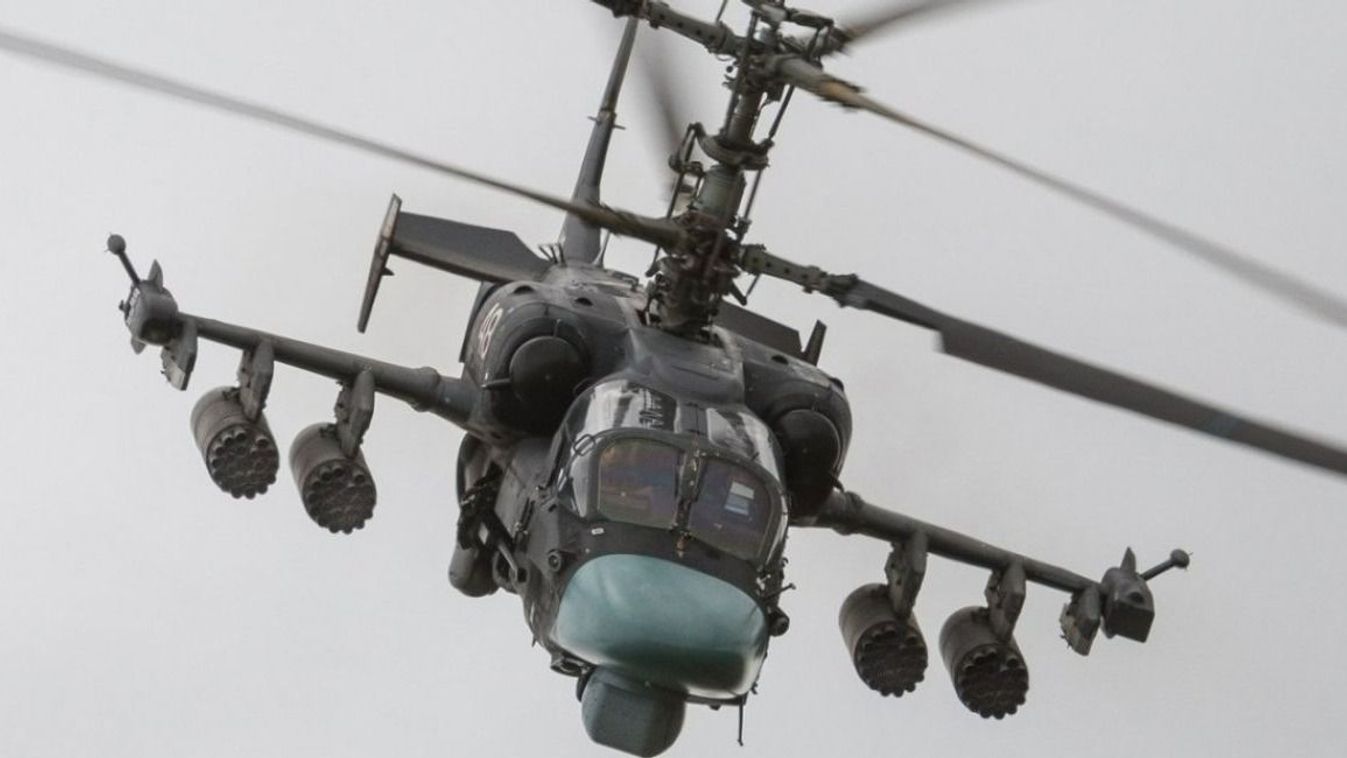 Az orosz Ka-52 Aligátor helikopter. (Fotó: The ID Guy / Twitter)