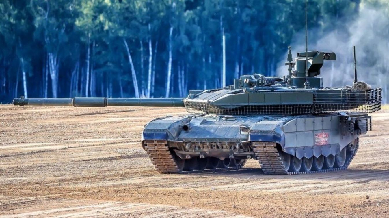 Az orosz T-90M Proryv harckocsi Vlagyimir Putyin szerint a világ legjobbja. Szakértők szerint az adott küldetéstől függ egy-egy harckocsi minőségének a megítélése. (Fotó: DEFENSE EXPRESS / Twitter)