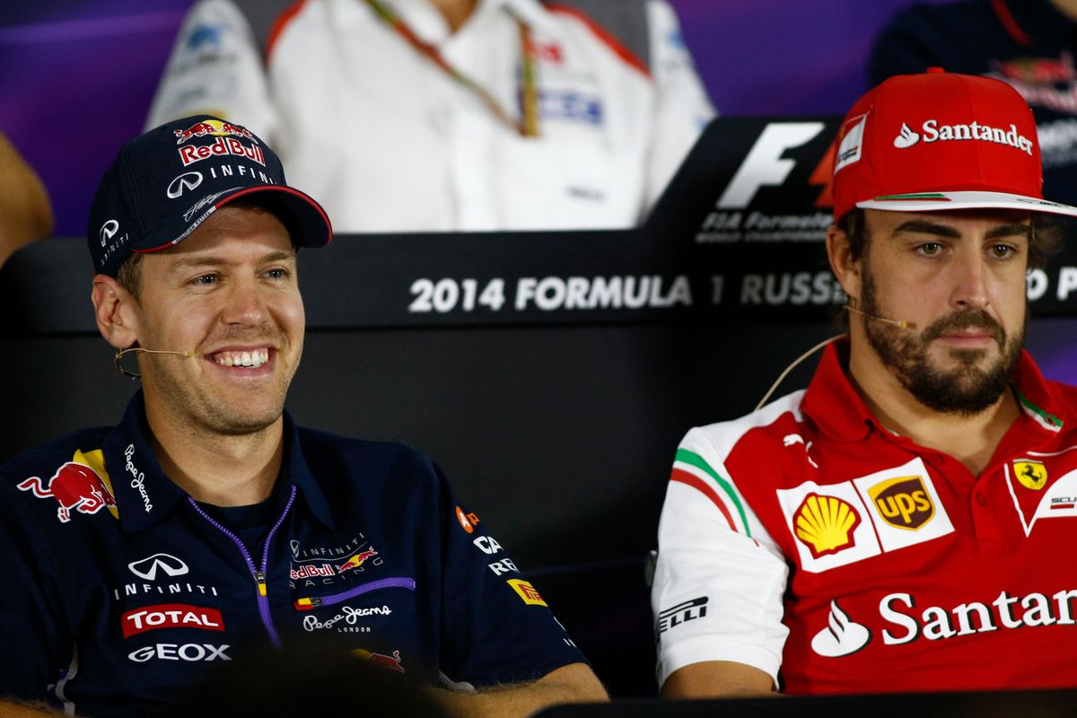 F1 - RUSSIAN GRAND PRIX 2014 Sebastian Vettel Fernando Alonso
