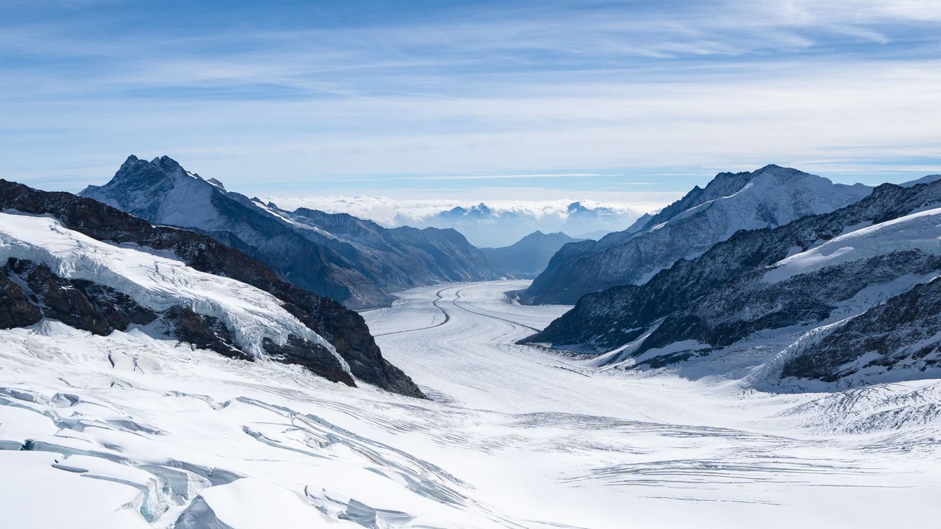 Amazing,View,Of,Aletsch,Glacier,,The,Largest,Glacier,In,The