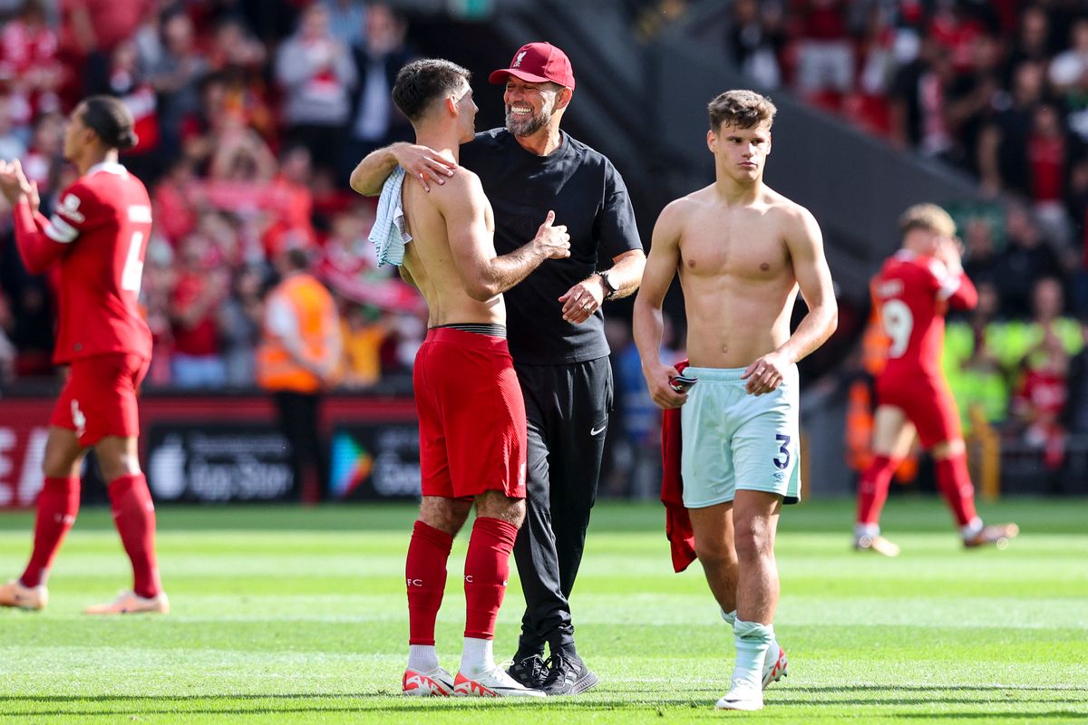 Liverpool FC v AFC Bournemouth - Premier League Szoboszlai Dominik Jürgen Klopp Kerkez Milos