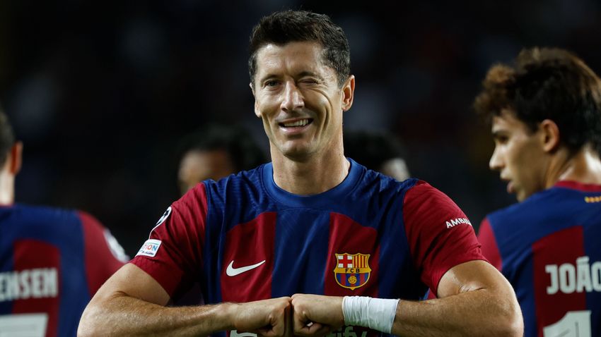 A Barcelona gálázott a BL-ben, Lewandowski Messi és Ronaldo nyomában
