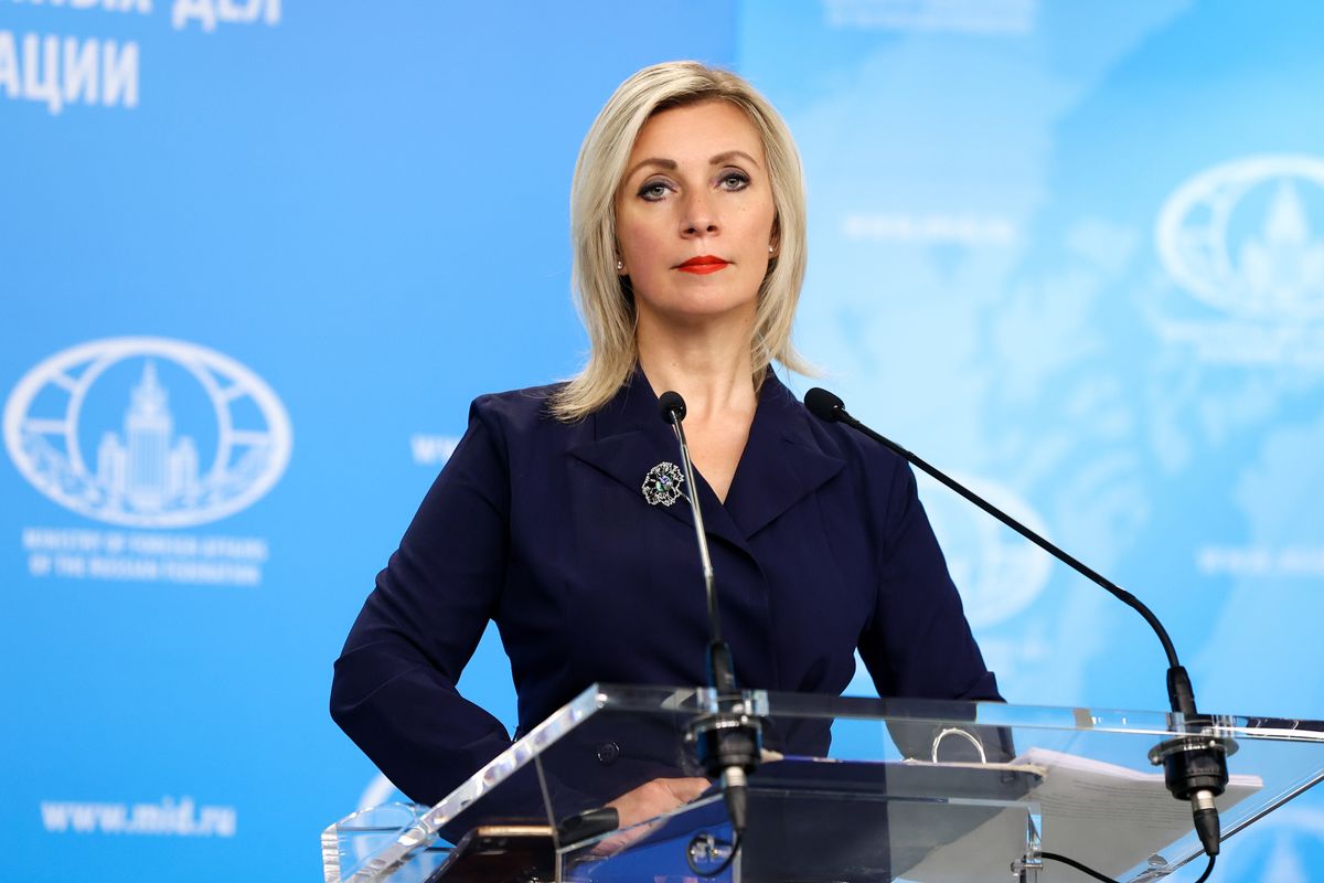 Marija Zaharova, az orosz külügyminisztérium szóvivője. (Forrás: MFA Russia / Twitter)