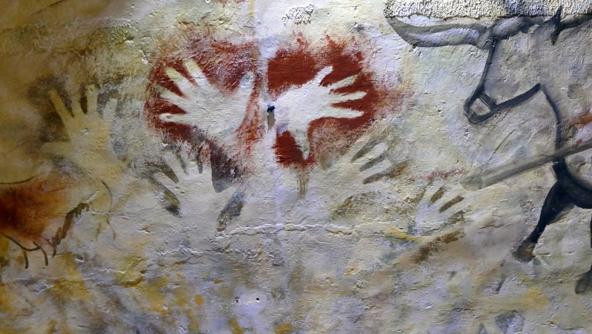 Cave paintings found in the Cave of Altamira.