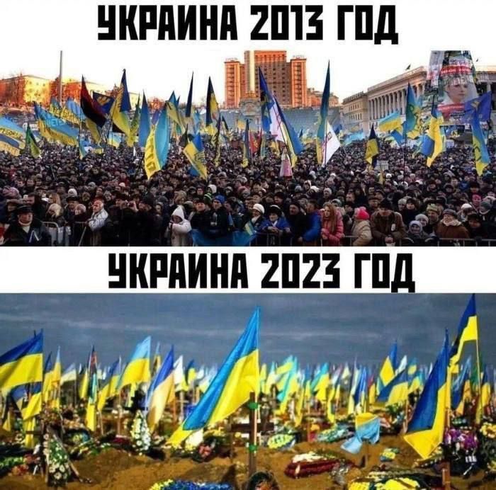 Majdan és háború. Megdöbbentő kép: Ukrajna 2013-ban, Ukrajna 2023-ban (Forrás: Telegram)