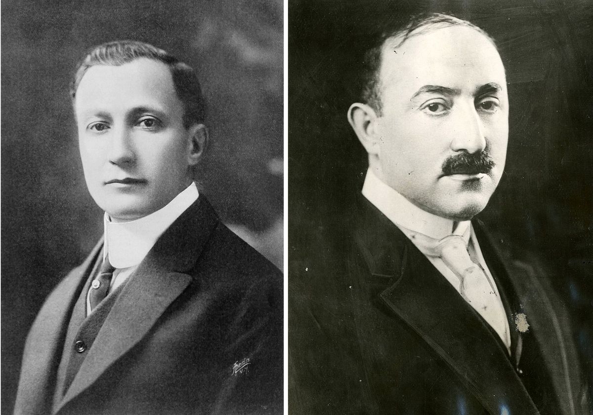 Zukor Adolf és William Fox, vagyis Fried Vilmos, a Paramount és a 20th Century Fox alapítói  