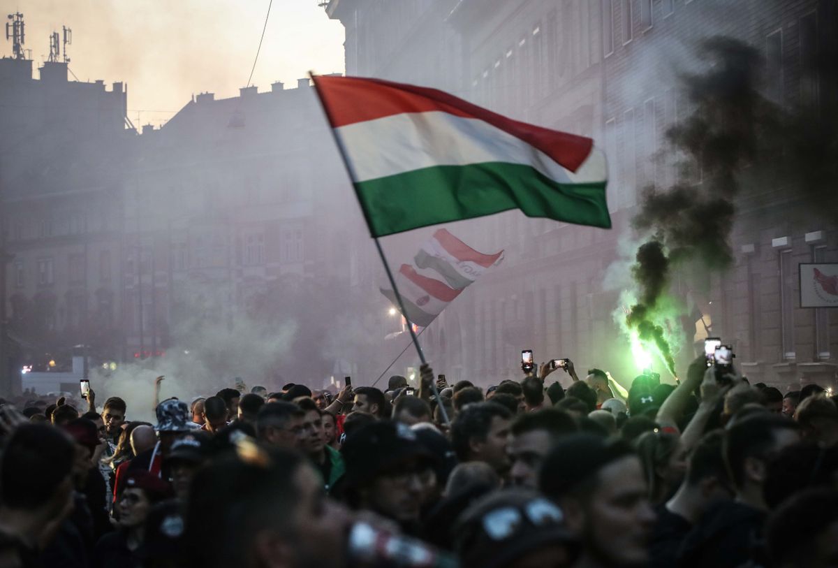 Magyarország Szerbia szurkolók gyülekezése
