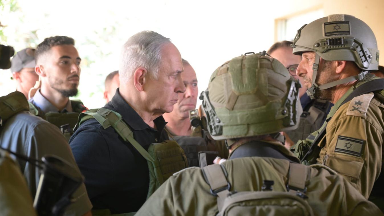 Israel PM Benjamin Netanyahu visited Israeli infantrymen outside the Gaza Strip on Saturday Oct 14, 2023, his office said in a