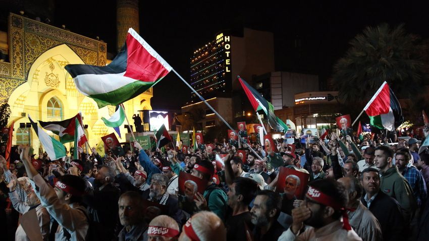 A palesztinok mellett hirdettek tüntetést Budapesten